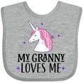 thumbnail image 3 of Inktastic My Granny Loves Me Unicorn Girls Baby Bib, 3 of 4