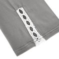 thumbnail image 6 of vigerkar Capri Leggings for Women Lace Trim Yoga Pants High Waisted Tummy Control Cropped Leggings Workout Compression Pant Grey, M, 6 of 6