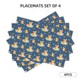 thumbnail image 2 of Placemats Set Of 4 / 6, Cute Corgi Dog Softball Placemats For Dining Table Indoor/Outdoors Heat Resistant Washable Placemats 18" X 12", 2 of 8