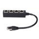 thumbnail image 5 of Adaptador divisor RJ45 de 1 a 4 puertos, transmisión suave, excelente conexión, adaptador de Cable de red, 5 of 5