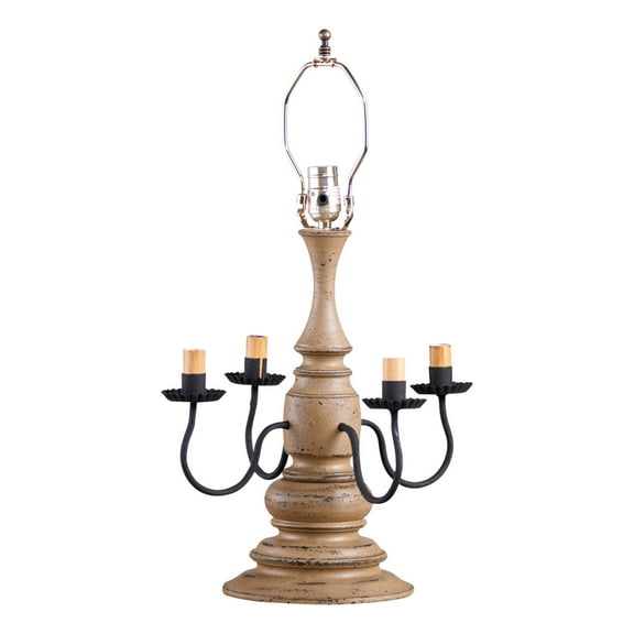 Irvins Country Tinware Harrison Lamp Base in Pearwood