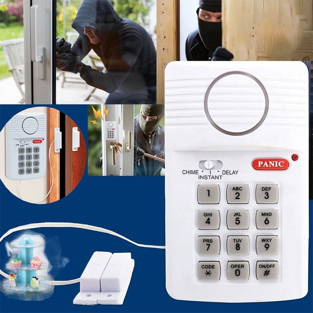 Vensio -Wireless Door Alarm System for Shed Garage Caravan, Security Keypad with Emergency Button