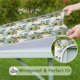 thumbnail image 6 of Yellow Lemon Fruit Leaves White Pattern Square Fitted Tablecloth with Elastic Edge,Square Table Cover,Washable Elastic Table Cover for Home Kitchen Party Decor 34"x34", 6 of 6