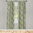 thumbnail image 5 of Ambesonne Fishing Window Curtains, Fisherman Boat and Trouts, Each 28" W x 95" L, Dusk Army Green, 5 of 5