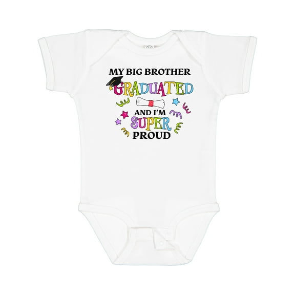 Inktastic My Big Brother Graduated and I'm Super Proud Boys or Girls Baby Bodysuit