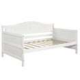 thumbnail image 5 of CRO Decor Twin Wooden Daybed with Trundle Bed Sofa Bed (White), 5 of 12