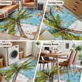 thumbnail image 5 of 3'x5' Area Rugs, Coastal Beach Indoor Outdoor Area Rug for Living Room Bedroom, Oil Painting Tropical Palm Tree Starfish Washable Bathroom Rugs Kitchen Floor Carpet Mats Home Decor Aesthetic, 5 of 8