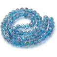 thumbnail image 2 of 45pcs 9~12mm Gold Sand Lampwork Beads Glass Handmade Round Loose Beads for Rosary Making Jewelry Craft Making with 2mm Hole - Dodger Blue, 2 of 3