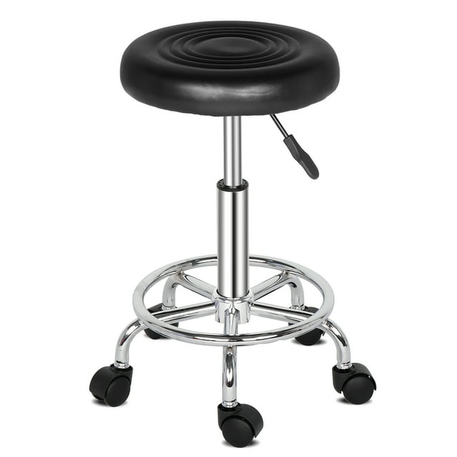 Taburete Giratorio Ergonómico para Salón de Masajes Asiento de Spa Blanco