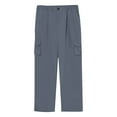 thumbnail image 2 of Pantalones cargo informales para hombre: cintura elástica con cordón, bolsillos con cremallera, color liso, pantalones deportivos para exterior, primavera-verano, tallas S-XXXXXL, 2 of 5