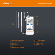 Elitech Refrigerator Thermometer LogEt5TE USB Digital Temperature Data Logger with External Probe Reusable Recorder with Shadow Data 32000 Points