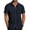 Deep Blue, variant on Men's Wrinkle Free Business Dress Shirts Short Sleeve Button Down Shirts