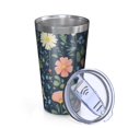 thumbnail image 2 of 16oz Tumblers Pioneer Flower Floral Print Pattern Stainless Steel Vacuum Insulated Double Wall Travel Tumbler Cups Mug with Lid and Straw,Cleaning Brush for Coffee,Tea, 2 of 4