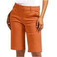 thumbnail image 2 of ABATAB Women's Bermuda Shorts Lightweight Casual Lounge Shorts Wide Leg Baggy Golf Hiking Travel Shorts with Pockets, 2 of 7