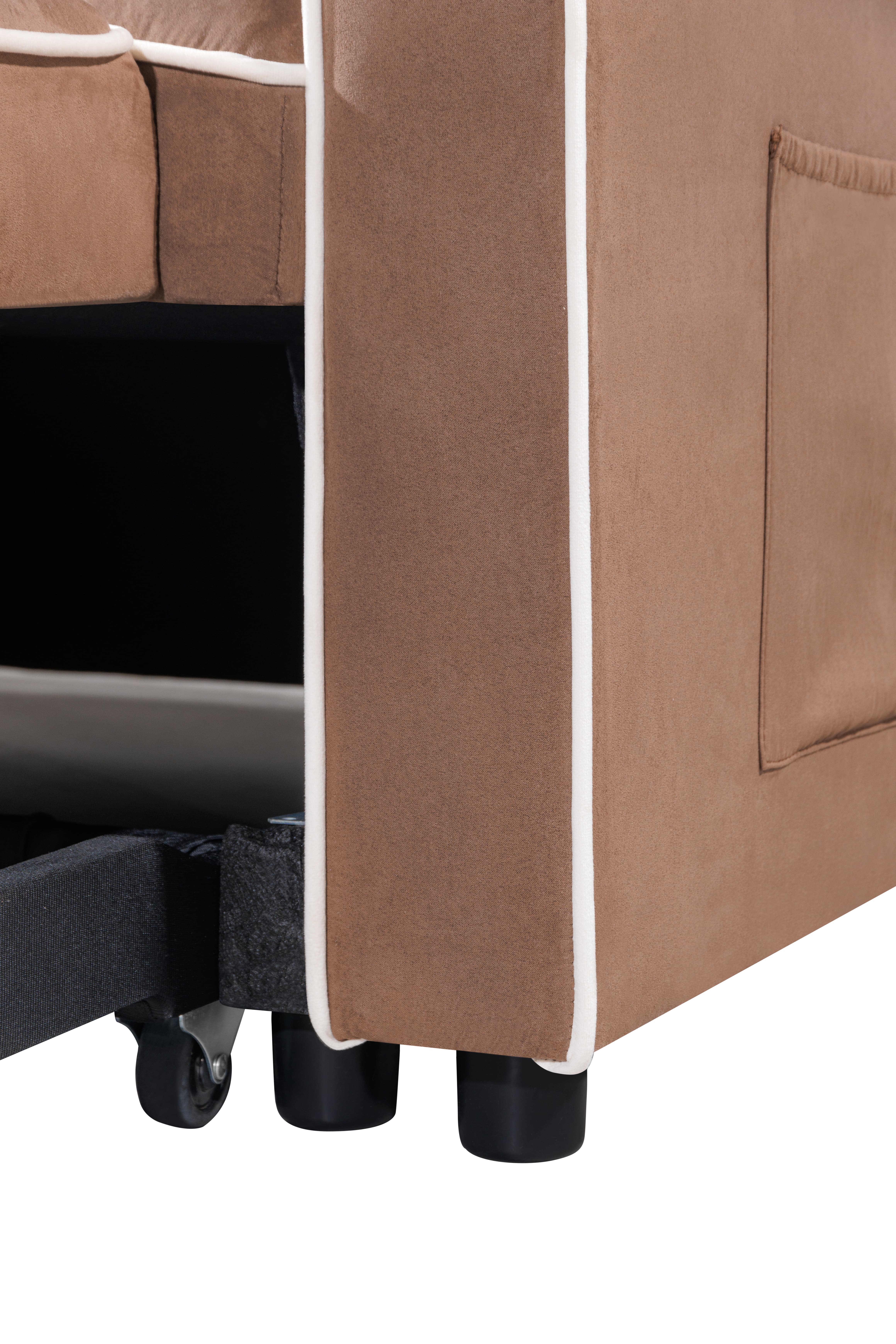 MAYEERTY Pull Out Couch Bed-3 in 1 Convertible Sofa Bed Upgraded wear-resistant suede fabric Sleeper Chair Bed