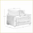 thumbnail image 5 of 3-Piece Retro Modern Oversized Sectional Sofa Set - Plush Corduroy Fabric, Single/2-Seater/3-Seater for Living Room Comfort, 5 of 19