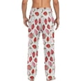 thumbnail image 4 of FREEAMG Watercolor Strawberries Pajama Pants for Men, Men's Separate Bottoms, Pure Cotton Comfortable Lounge Pants?25?, 4 of 7