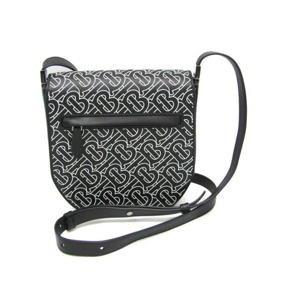 Pre-Owned Burberry TB Monogram Women's Leather Shoulder Bag Black (Good)