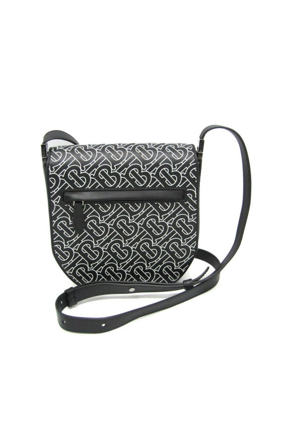 Pre-Owned Burberry TB Monogram Women's Leather Shoulder Bag Black (Good)