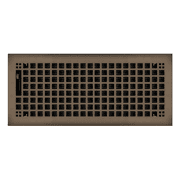 6" x 14" Oil Rubbed Bronze Rockwell Style Floor Register - Decorative Vent Cover