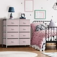 thumbnail image 2 of QRKD Dresser with 8 Drawers - Storage Unit Organizer Chest for Clothes - Bedroom, Kids Room, Nursery, & Closet (Pink, 31.5 x 12 x 32-8 Drawer), 2 of 12