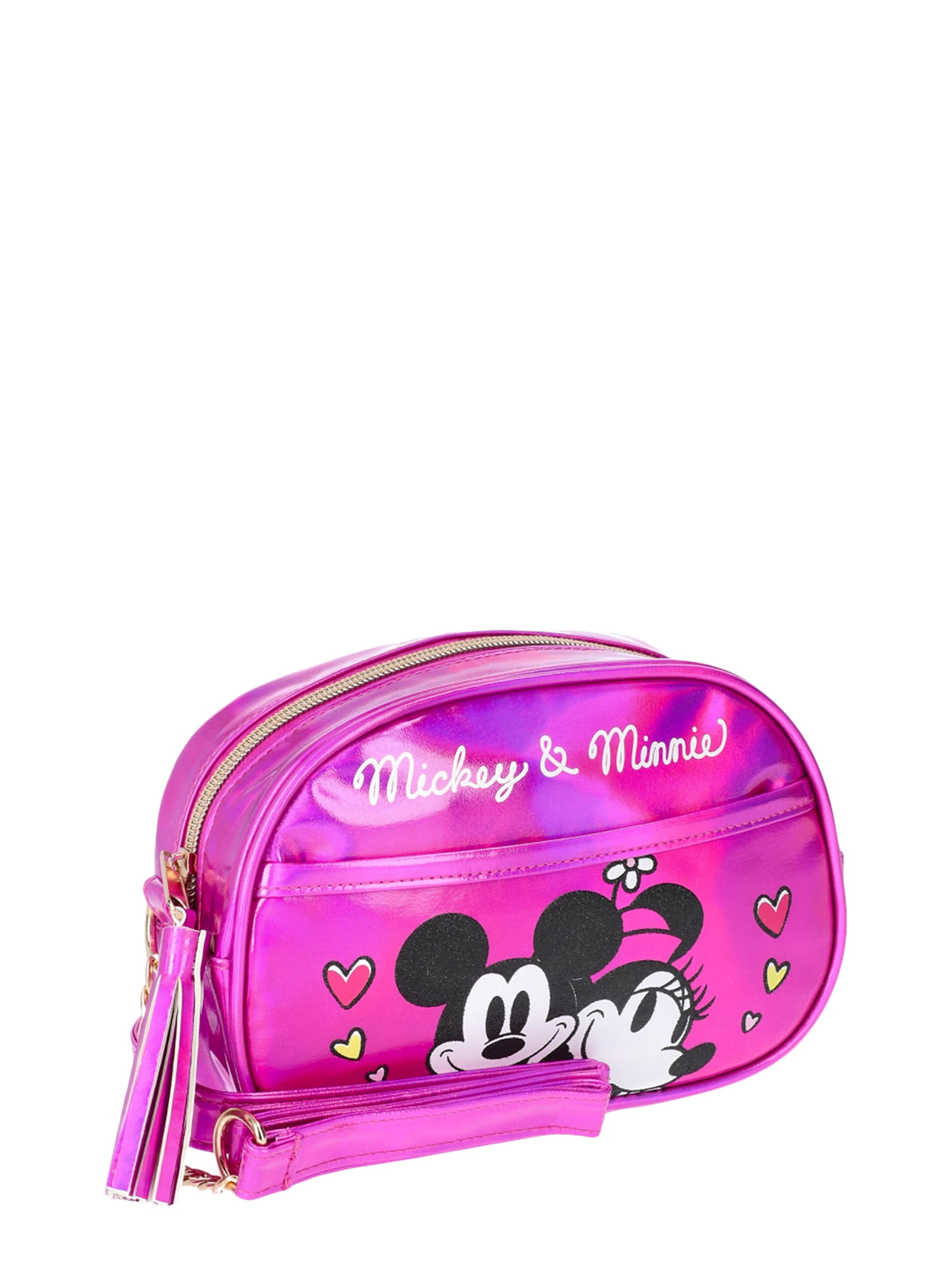 Minnie Mouse Kids Mini Crossbody Bag Pink with Prints and