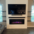 thumbnail image 3 of The Sideline by Touchstone - 60" Wide Recessed Smart Electric Fireplace - Black, 3 of 11