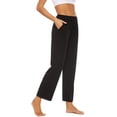 thumbnail image 1 of Womens Comfy Lounge Pants Loose Yoga Pants Cotton Blend Soft Drawstring Wide Leg Pants with Pockets, 1 of 6