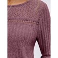 thumbnail image 4 of Women'S Lace Long Sleeve Shirt Fall Top Fashion Dreesy Casual Tunic Sweaters Mesh Clothes L, 4 of 8