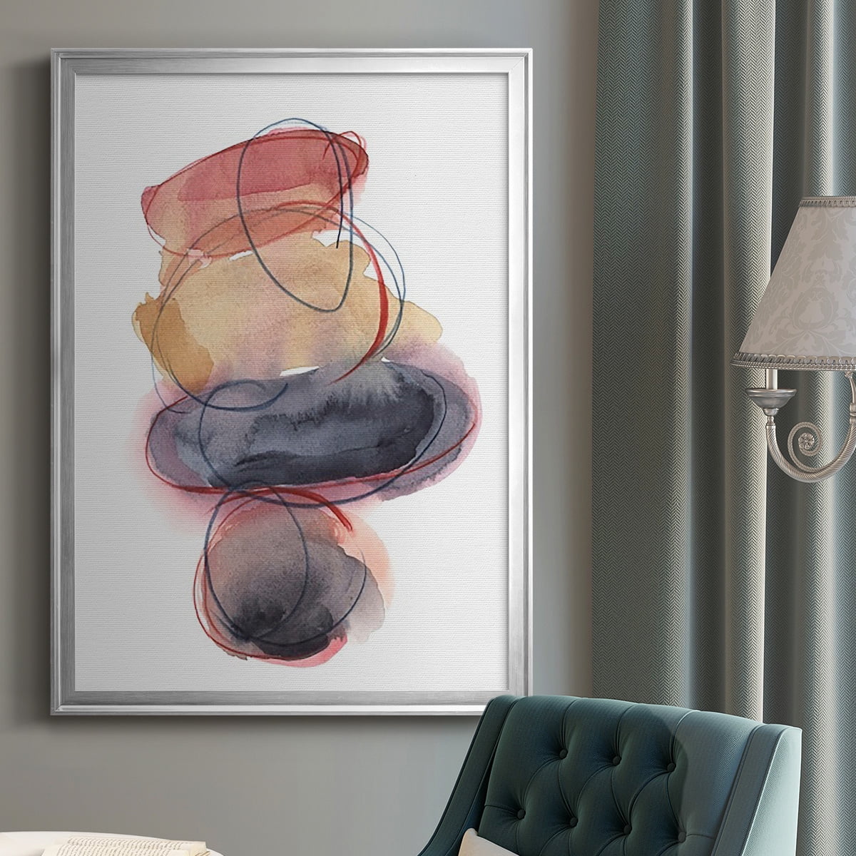 Balancing Act I Premium Framed Print, in Gold, Black, or Silver - Ready to Hang