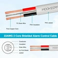 thumbnail image 2 of wqlpp-22 AWG 2 Conductor Stranded Shielded Plenum Cable 50FT 22/2 Shielded Wire White CL3P Jacket for Security/Alarm/Access Control/Sound, 2 of 4