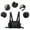 Black, variant on Todaioua Radio Chest Bag Adjustable Front Vest with Multi Pockets for Two-Way Radios and Outdoor Activities Black