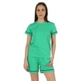 thumbnail image 1 of Inkmeso 2 Pcs Solid Sleepwear Sets For WoMen's Short Sleeve Top And Short Loungewear Set, 1 of 7