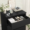 thumbnail image 3 of Homfa 6 Drawer Tall Dresser, Modern Storage Cabinet Wood Bedroom Chest for Living Room, Black, 3 of 9