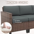 thumbnail image 4 of UDPATIO Patio Furniture Set, 9 Pieces Outdoor Furniture Sets with Rocking Swivel Chairs, Wicker Rattan Outdoor Conversation Set with Storage Table and Waterproof Covers for Backyard, Deck, Porch, 4 of 7