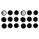 thumbnail image 1 of 2x 10 unids / set 20mm botones de vástago cubiertos de tela cabujón botones de decoración de bricolaje botones de para DIY Scrapbook, 1 of 9