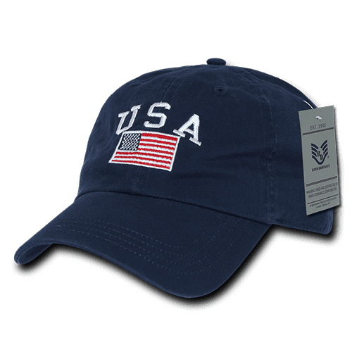 Rapid Dominance Classic USA American Flag Baseball Relaxed Dad Caps
