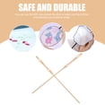 thumbnail image 2 of 2pcs Wooden Circular Fan Stick Archaistic Diy Use Fan Stick Hollow Design Fan Accessory, 2 of 7