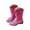 11tgd-Pink, variant on Girls Cowboy Boots Western Style Pointed Toe Side Zipper Embroidery Design Comfortable Mid Calf Riding Shoes For Kids Daily Casual Outfit