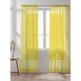 thumbnail image 2 of Yellow Abstract Art Sheer Curtains 96 Inch Long 2 Panels, Vintage Linen Greek Key Geometric Light Filtering Rod Pocket Semi Sheer Curtains, Sheer Voile Drapes for Living Room Bedroom, 52"x96", 2 of 5