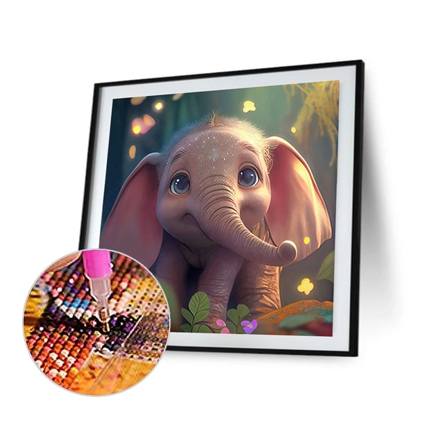 Pintura Diamante Elefante 5d Diy Para Decoración Hogar | Meses Sin Interés