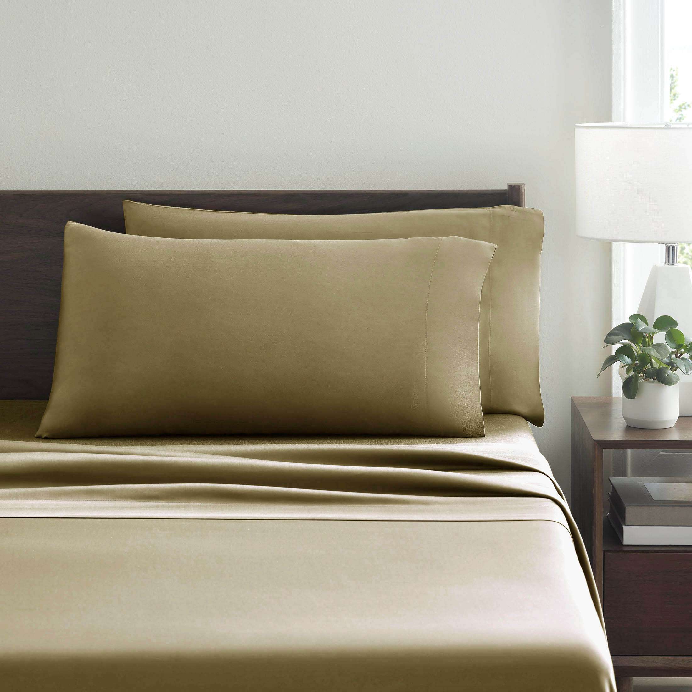 Allswell 4-Piece Silky Serenity 100% TENCEL™ Bed Sheets Set, Tan, Queen