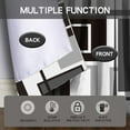 thumbnail image 2 of Navy Blue Blackout Kitchen Curtains Tiers and Valances Set 3 Piece for Windows Grey and Black Kitchen Window Curtains Set,Geometric Modern Art Valances for Living Room(36" Tiers Set), 2 of 5