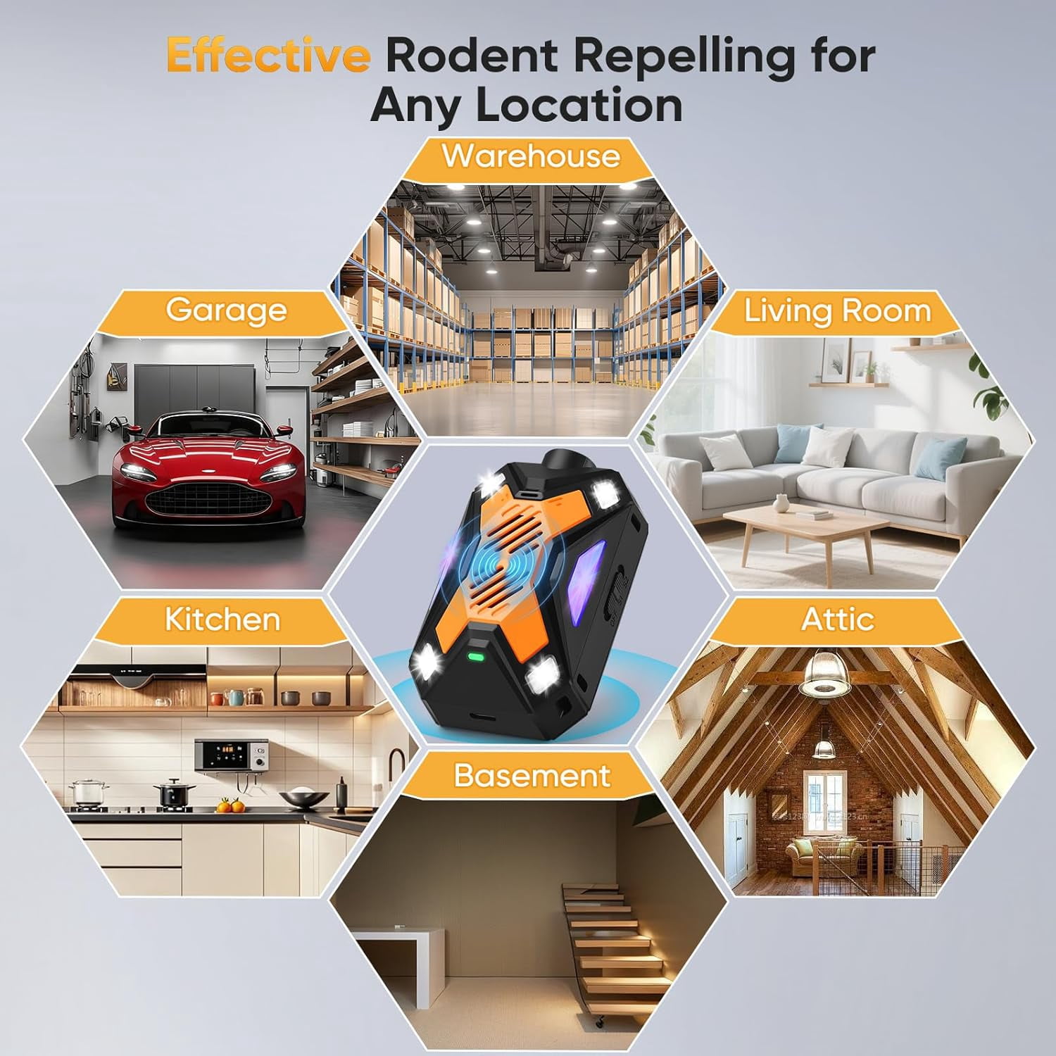 2PCS Rodent Repellent for Car Engines, Ultrasonic Pest Repeller Mouse Squirrel Rat Deterrent, USB & Vehicle Power, Best Squirrel Repellent for Cars & Small Spaces
