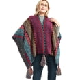 thumbnail image 5 of Poncho tipo capa de punto para mujer, cárdigan de punto tipo kimono con flecos para otoño e invierno, manta navideña, bufanda, regalos, 5 of 5