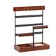thumbnail image 1 of Brown Biaxial Jewelry Stand Removable Solid Wood Base Ring Storage Box Earring Jewelry Rack Necklaces Rings Jewelry Box, 1 of 5