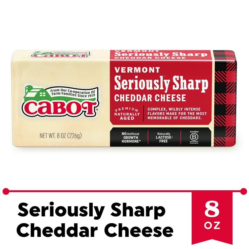 Cabot Seriously Sharp Cheddar Cheese, 8oz
