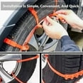thumbnail image 6 of Universal Reusable Anti-skid Nylon Tire Chains Snow for Cars SUVs Anti-slip Emergency Zip Tie Style Traction Belts, Adjustable Winter Road Grip Accessory, 6 of 8