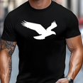 thumbnail image 1 of T-Shirt de Sport Décontracté pour Homme, avec Motif d'Aigle, Col Rond, Manches Courtes - Parfait pour l'Été et Lavable à la Machine, 1 of 5