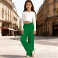 thumbnail image 2 of BOOMNY Girls Baggy Sweatpants Wide Leg Sweat Pants for Kids Trendy Elastic Waist Drawstring Solid Fall Jogger Trousers With Pockets, 2 of 4